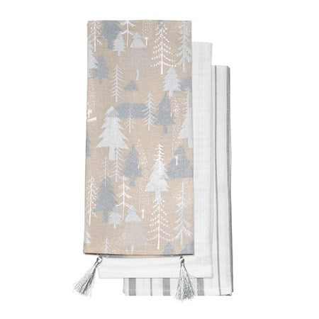 Silver Forest Tea Towel Set Of 3