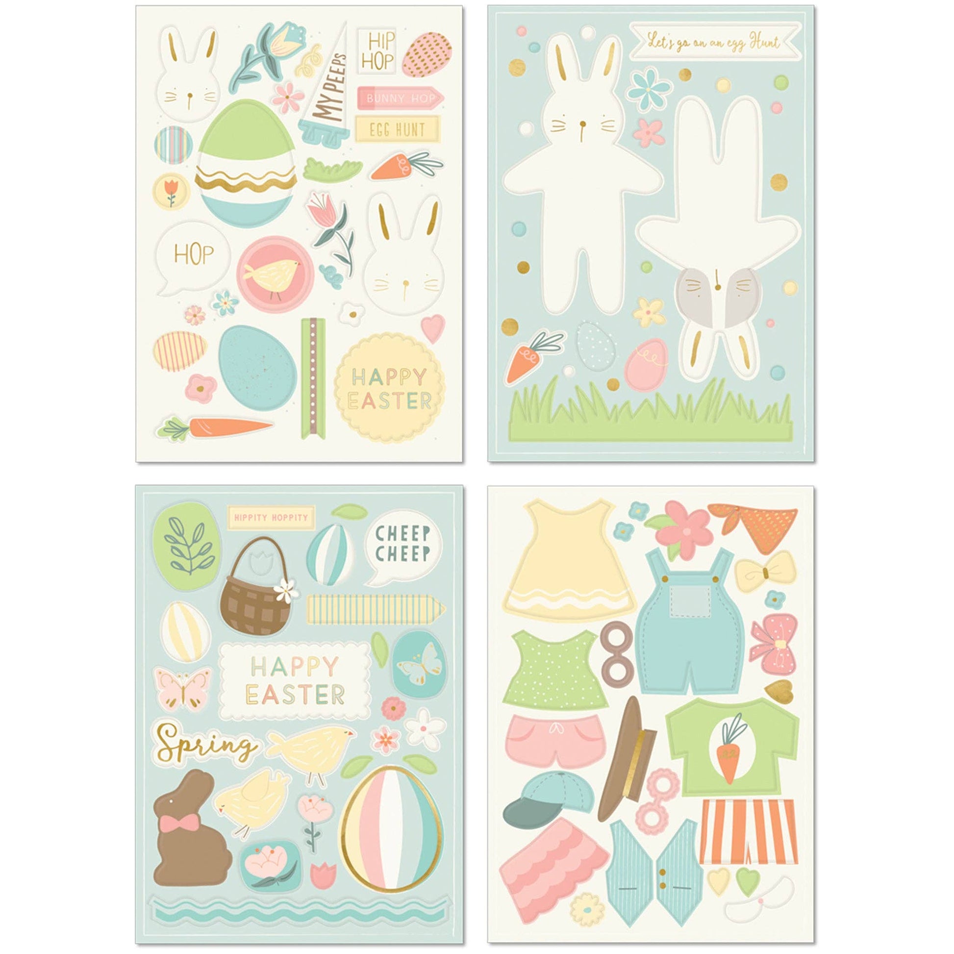 Happy Easter Sticker Sheets - SimplySoiree