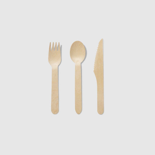 Wooden Cutlery Set (30 per Pack) - SimplySoiree