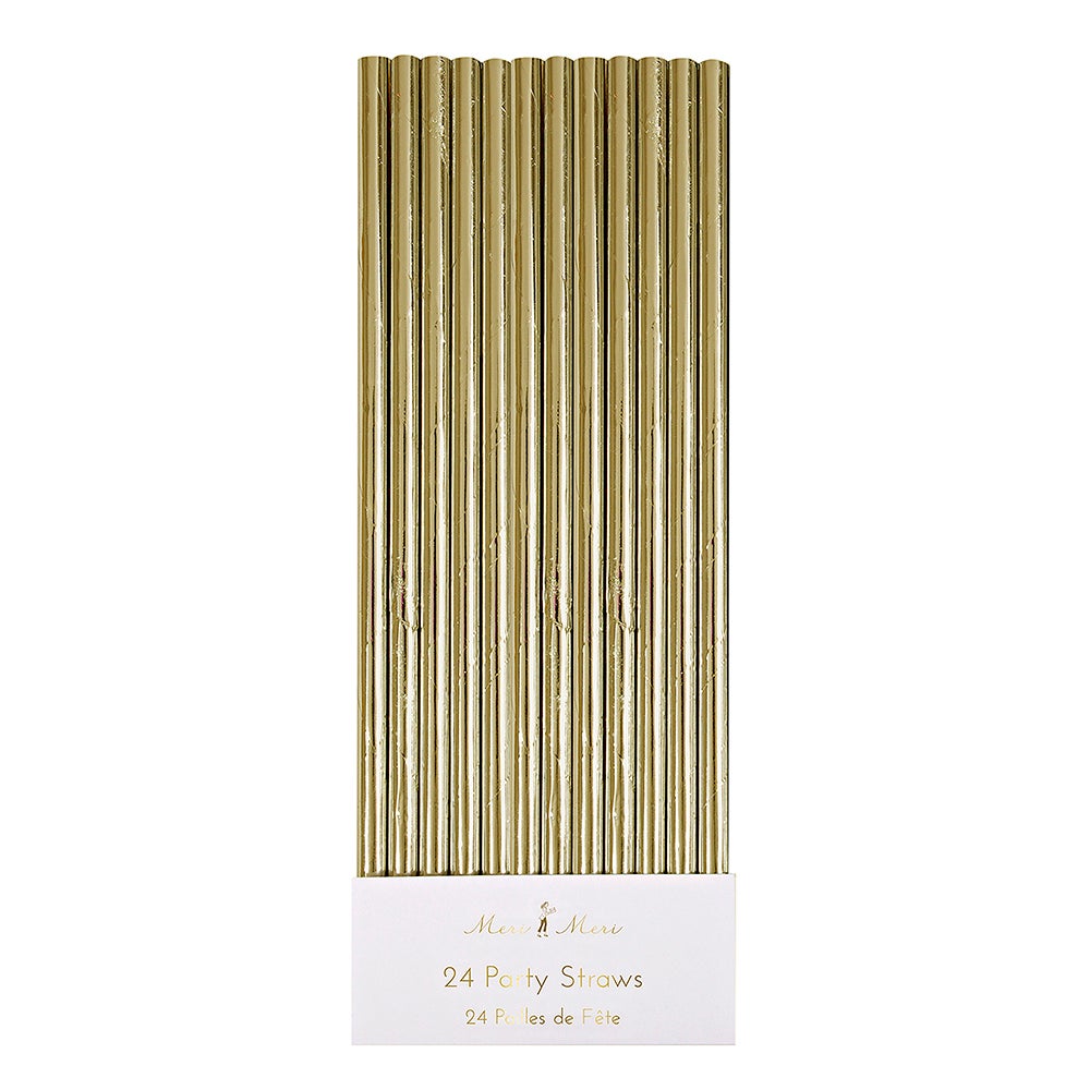 Meri Meri - Gold Foil Straws - SimplySoiree