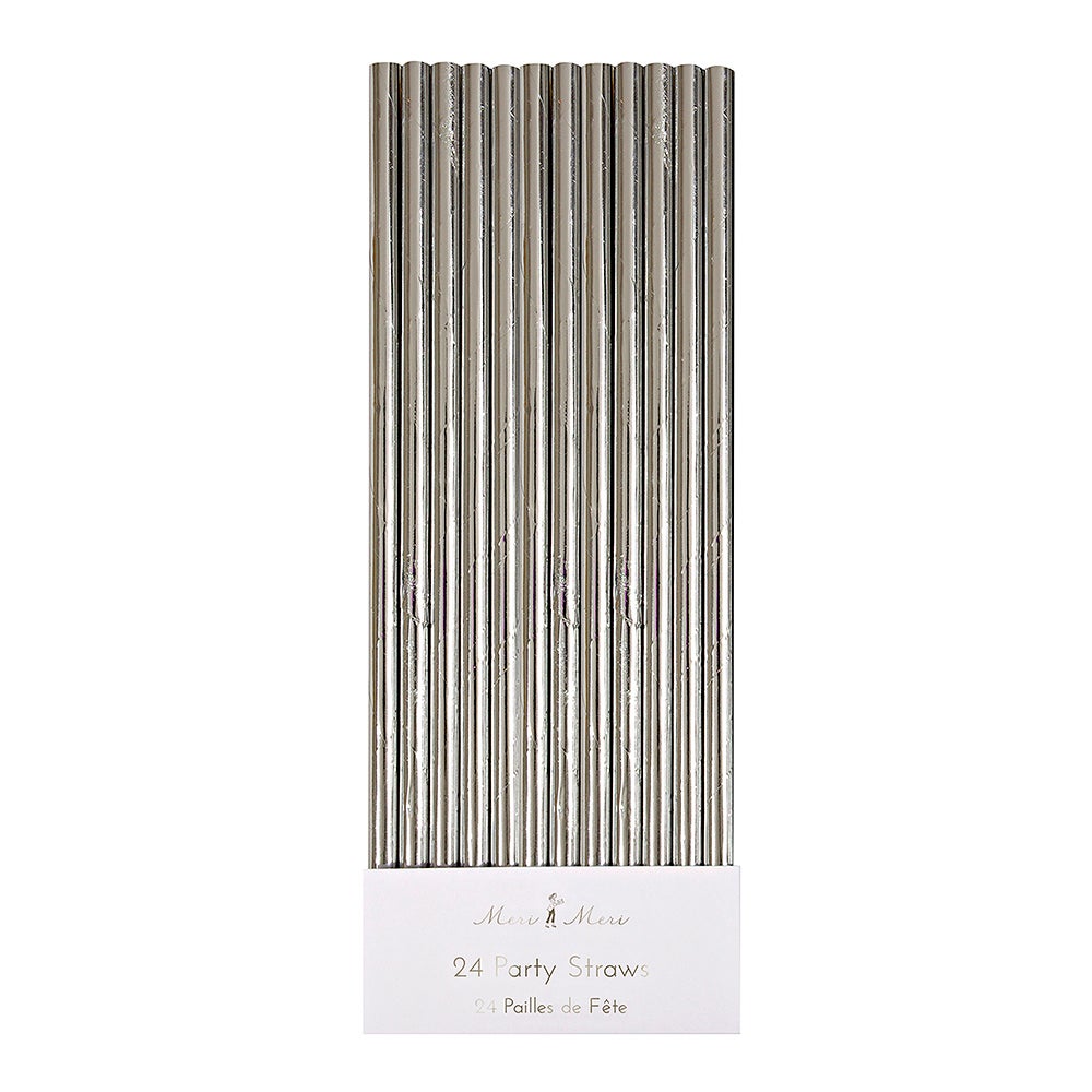 Meri Meri - Silver Foil Straws - SimplySoiree
