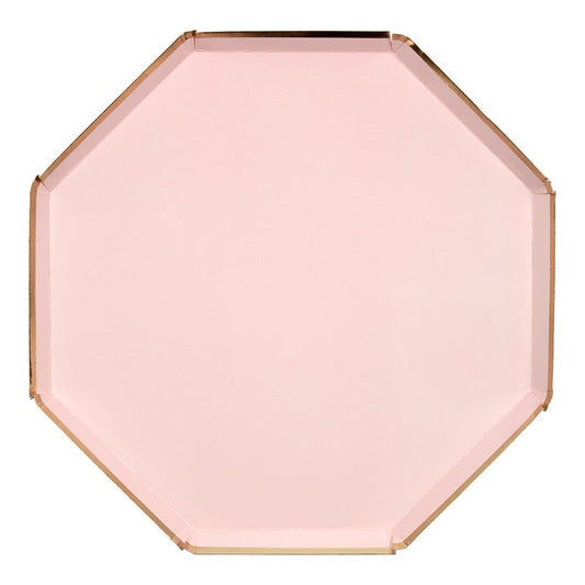 Meri Meri - Dusty Pink Large Octagonal Plate - SimplySoiree