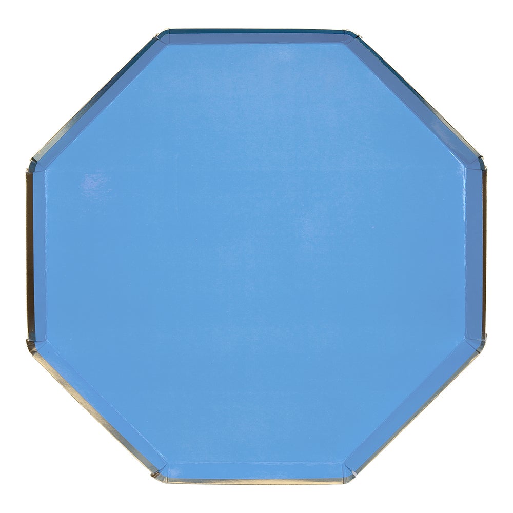Meri Meri - Large Blue Octagonal Plate - SimplySoiree