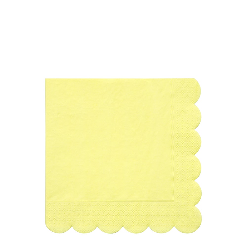 Meri Meri - Pale Yellow Large Napkins - SimplySoiree