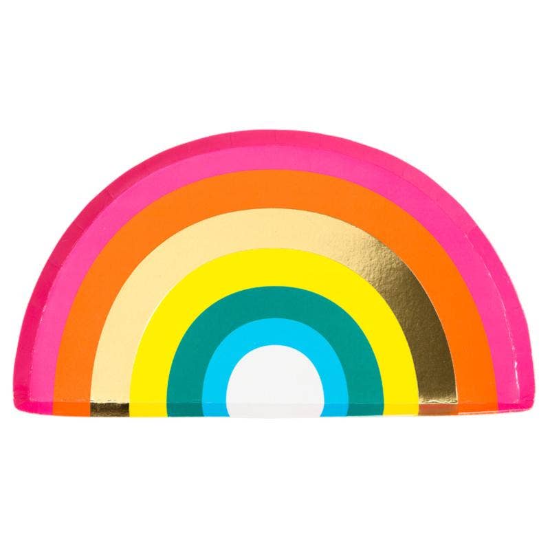Rainbow Party Plates - 12 Pack - SimplySoiree