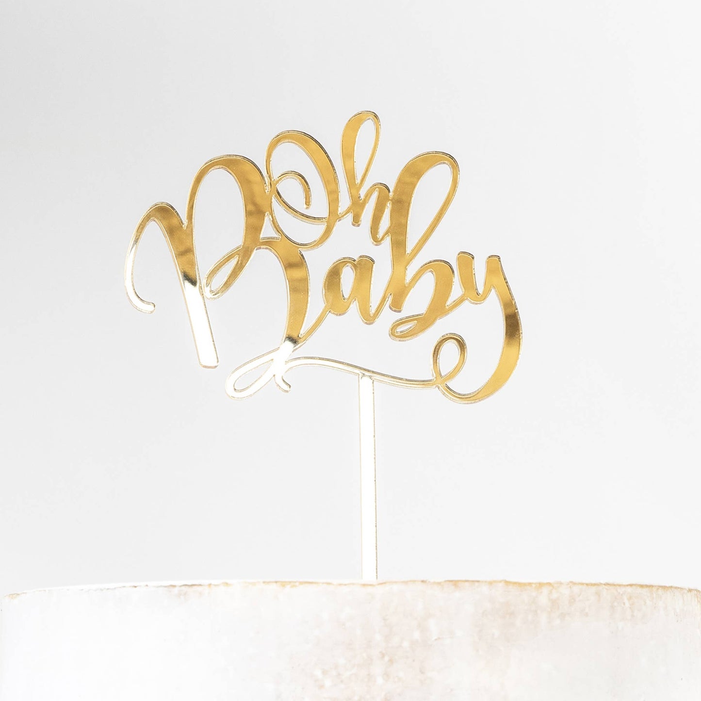 Gold Acyrlic Cake Topper - Oh Baby - SimplySoiree