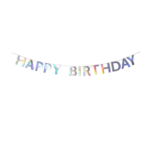 Sprinkles - Holographic Happy Birthday Banner - SimplySoiree