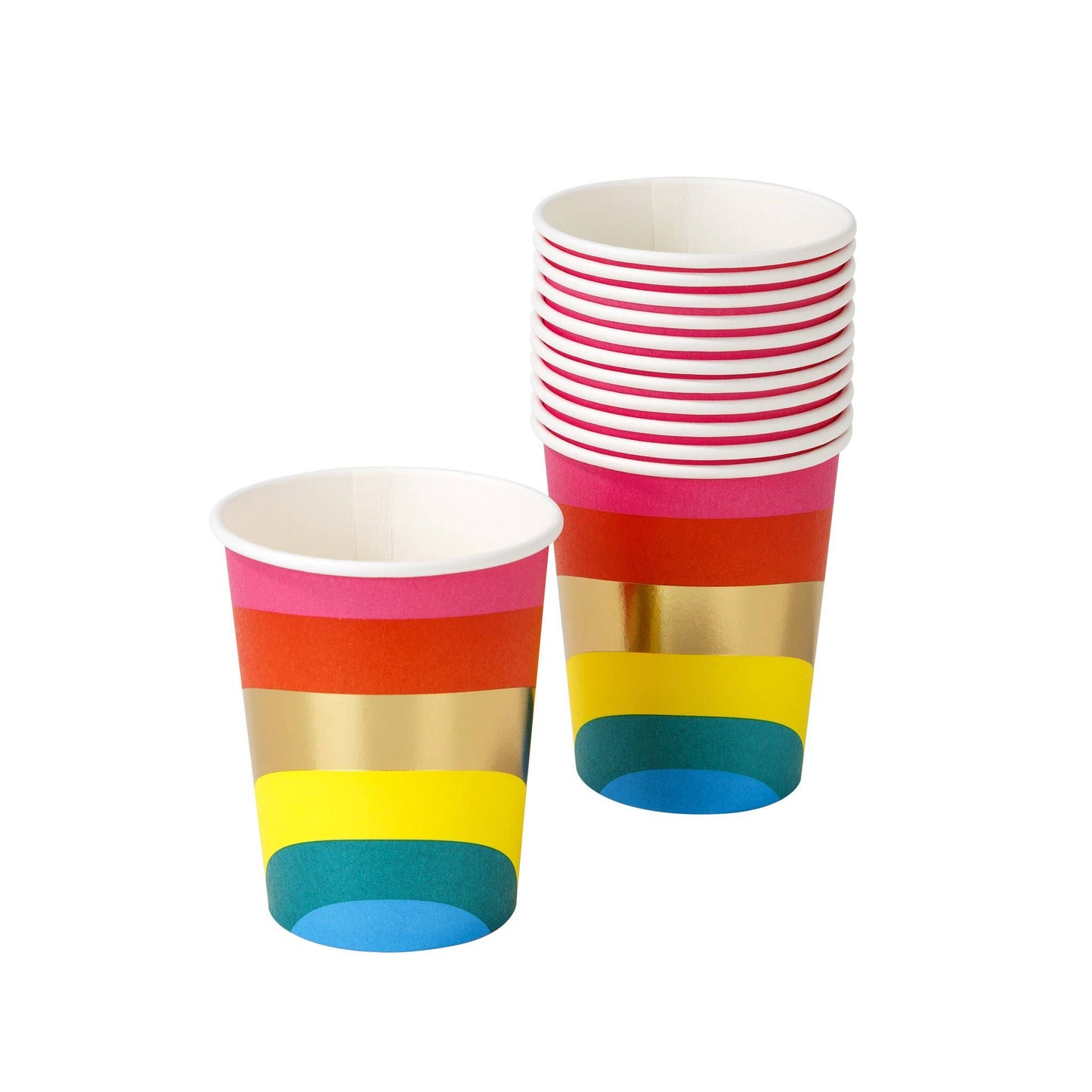 Birthday Brights Rainbow Paper Cups - 12 Pack - SimplySoiree