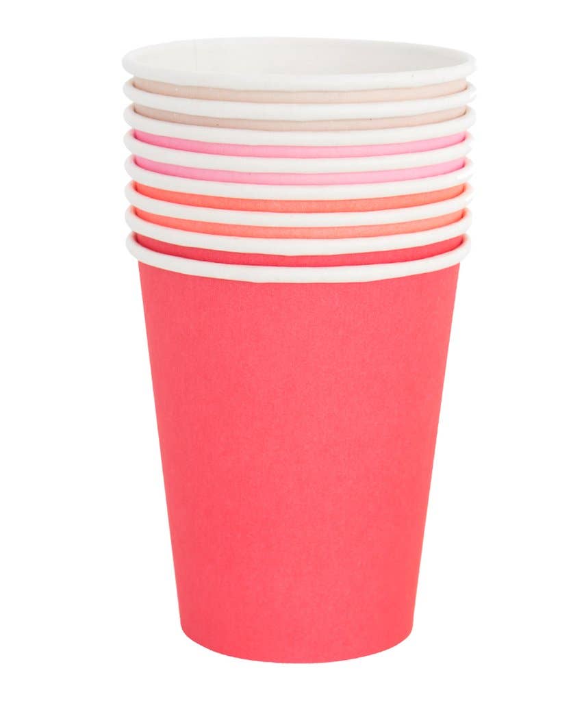 Paper Cups - Pretty in Pink Set - 8oz - SimplySoiree