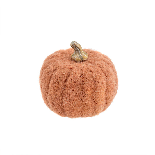 Terracotta Felt Pumpkin - Medium - SimplySoiree