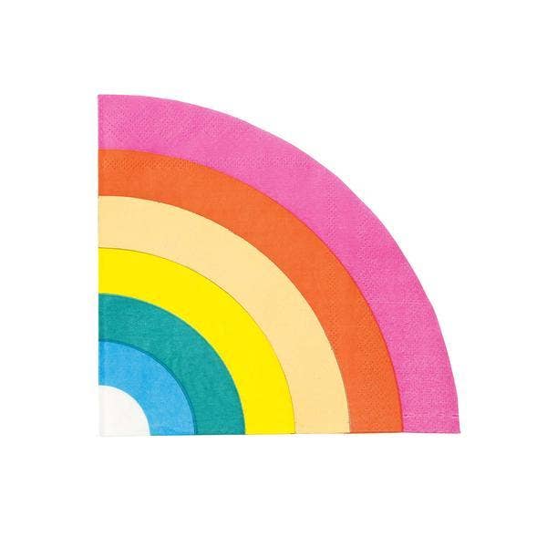 Birthday Brights Rainbow Shaped Napkins - 16 Pack - SimplySoiree