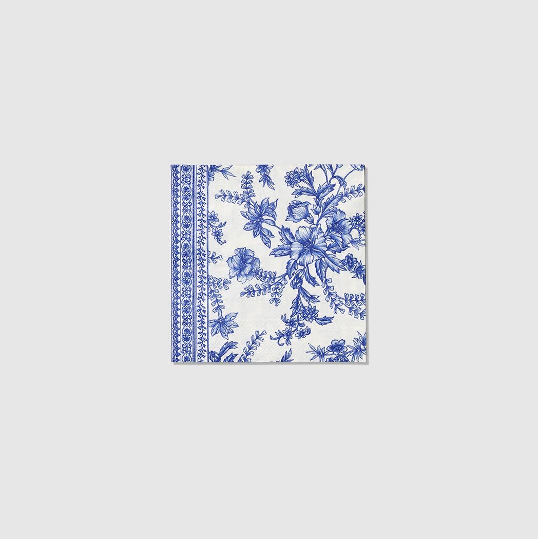 French Toile Paper Cocktail Napkins (25 per Pack) - SimplySoiree