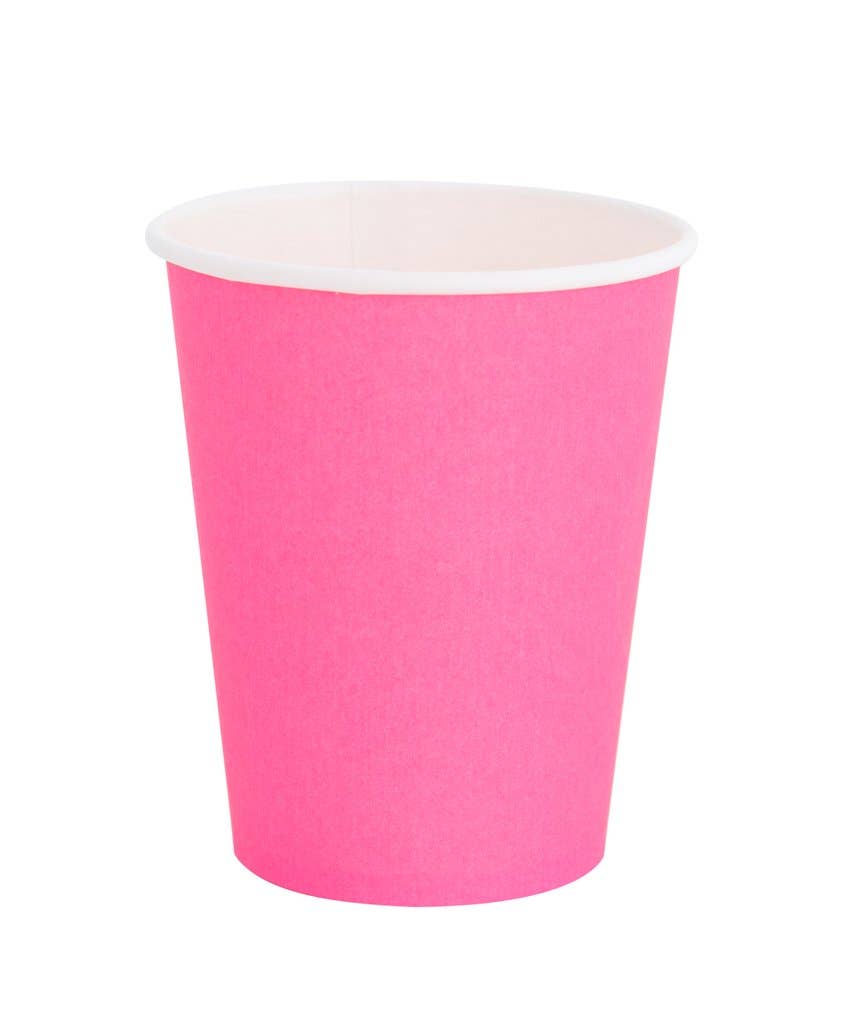 Paper Cups - Neon Rose - 8oz - SimplySoiree