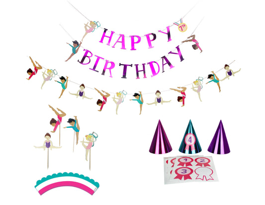 Gymnastics - Birthday Party Decoration Kit - SimplySoiree