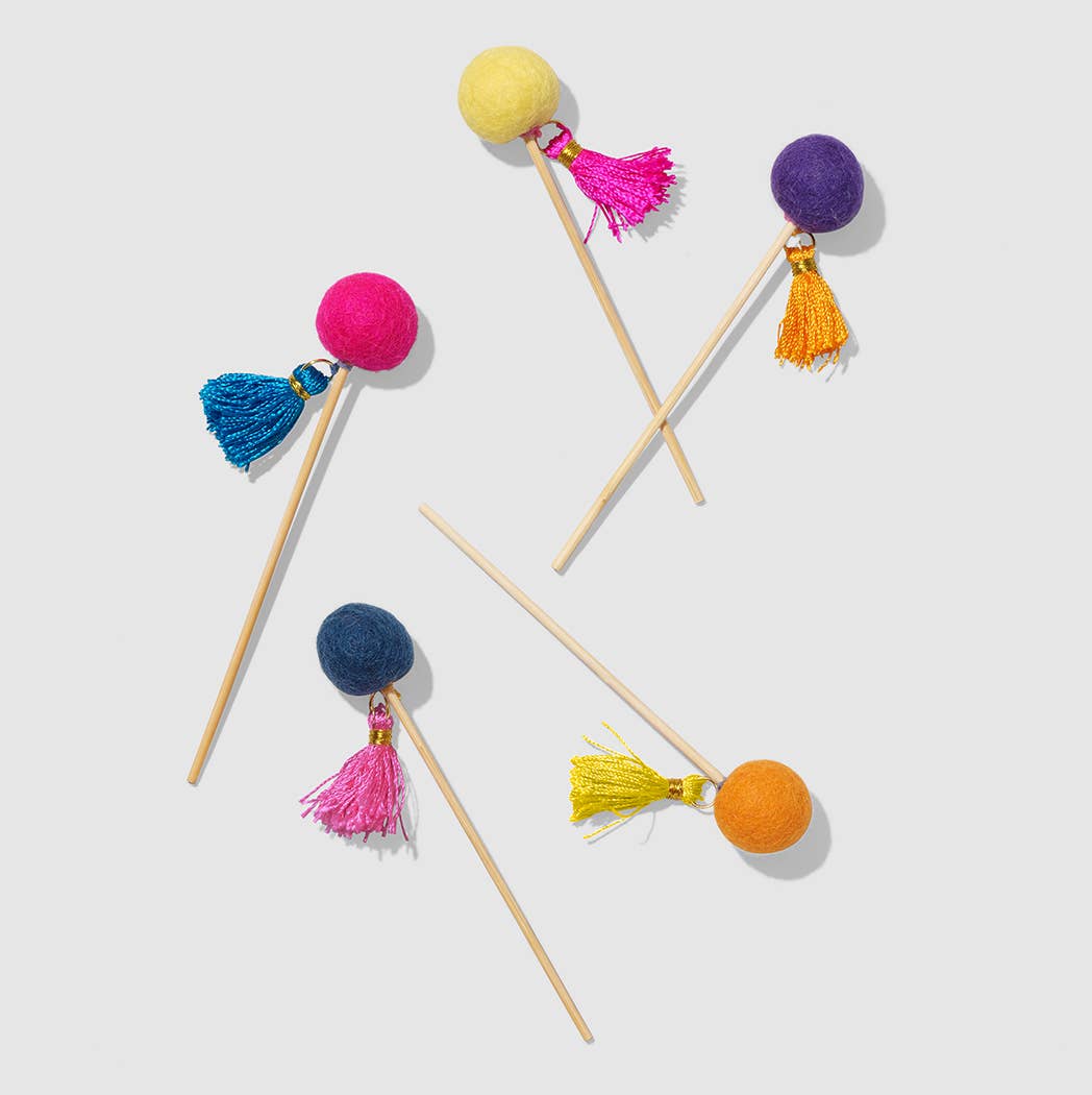 Pom Pom Party Stirrers (10 per Pack) - SimplySoiree