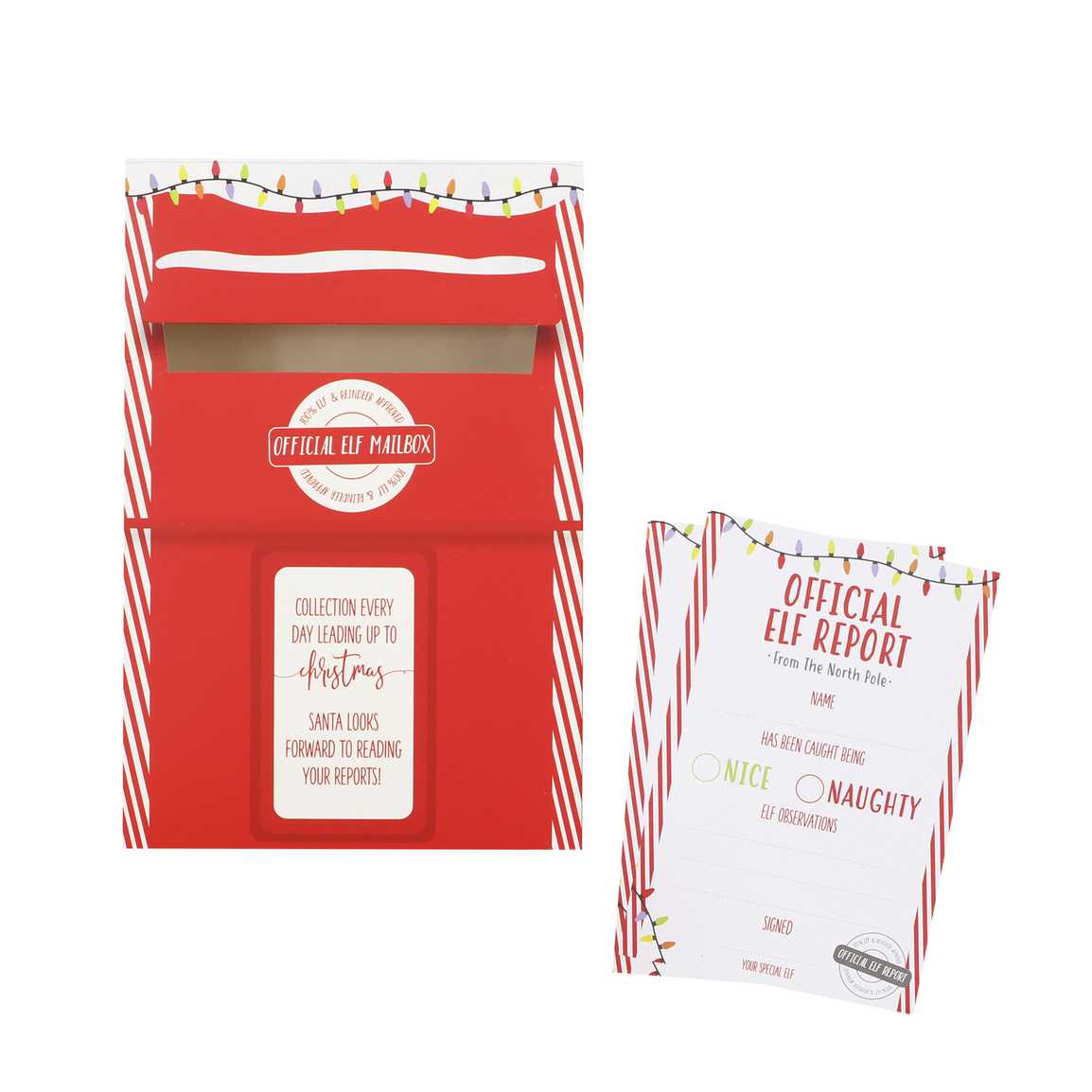 Elf Report Cards & Post Box - Novelty Christmas