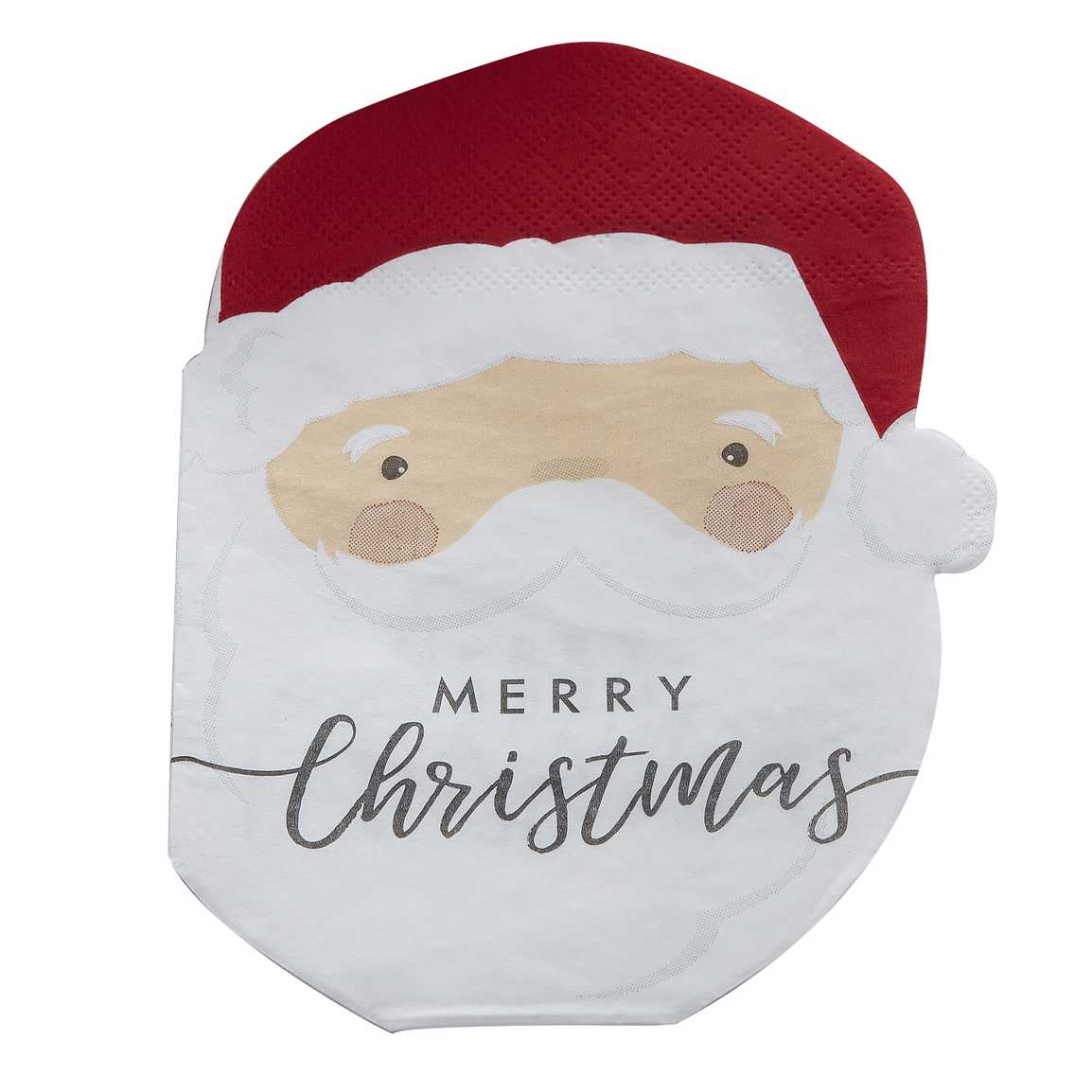 Santa Shaped Christmas Paper Napkins