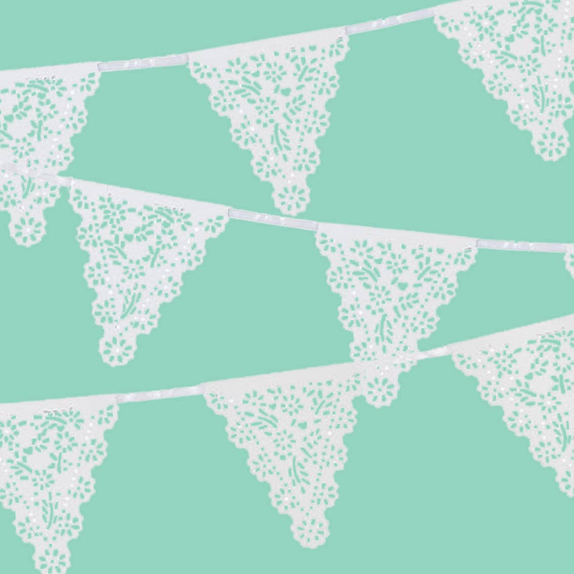 White Lace Paper Garland (13ft) - SimplySoiree