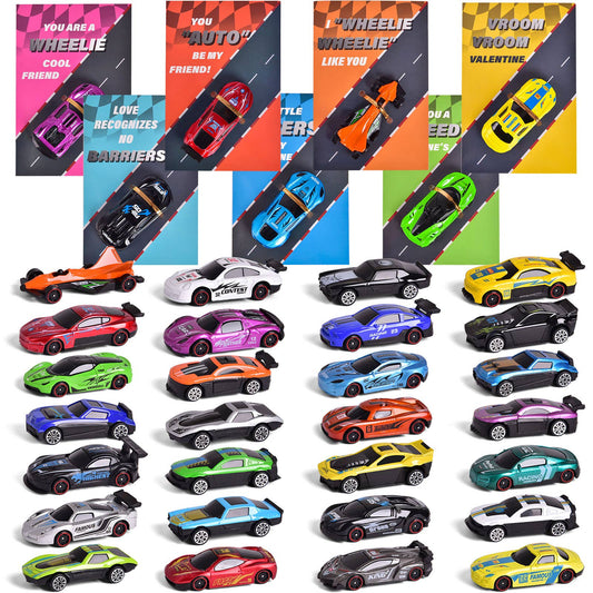 Valentine's Day Mini Car Set, 28 pcs