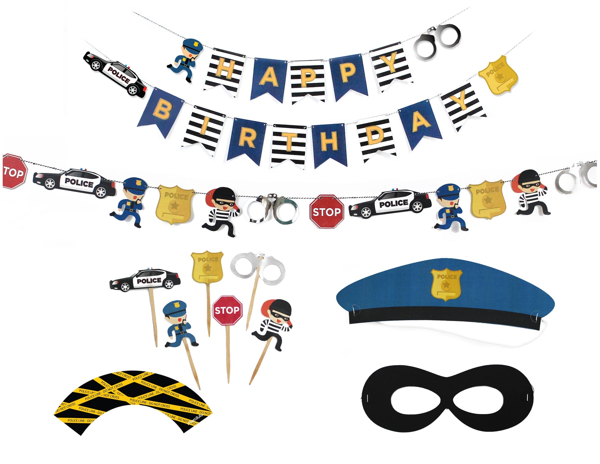 Cops & Robbers - Birthday Party Decoration Kit - SimplySoiree