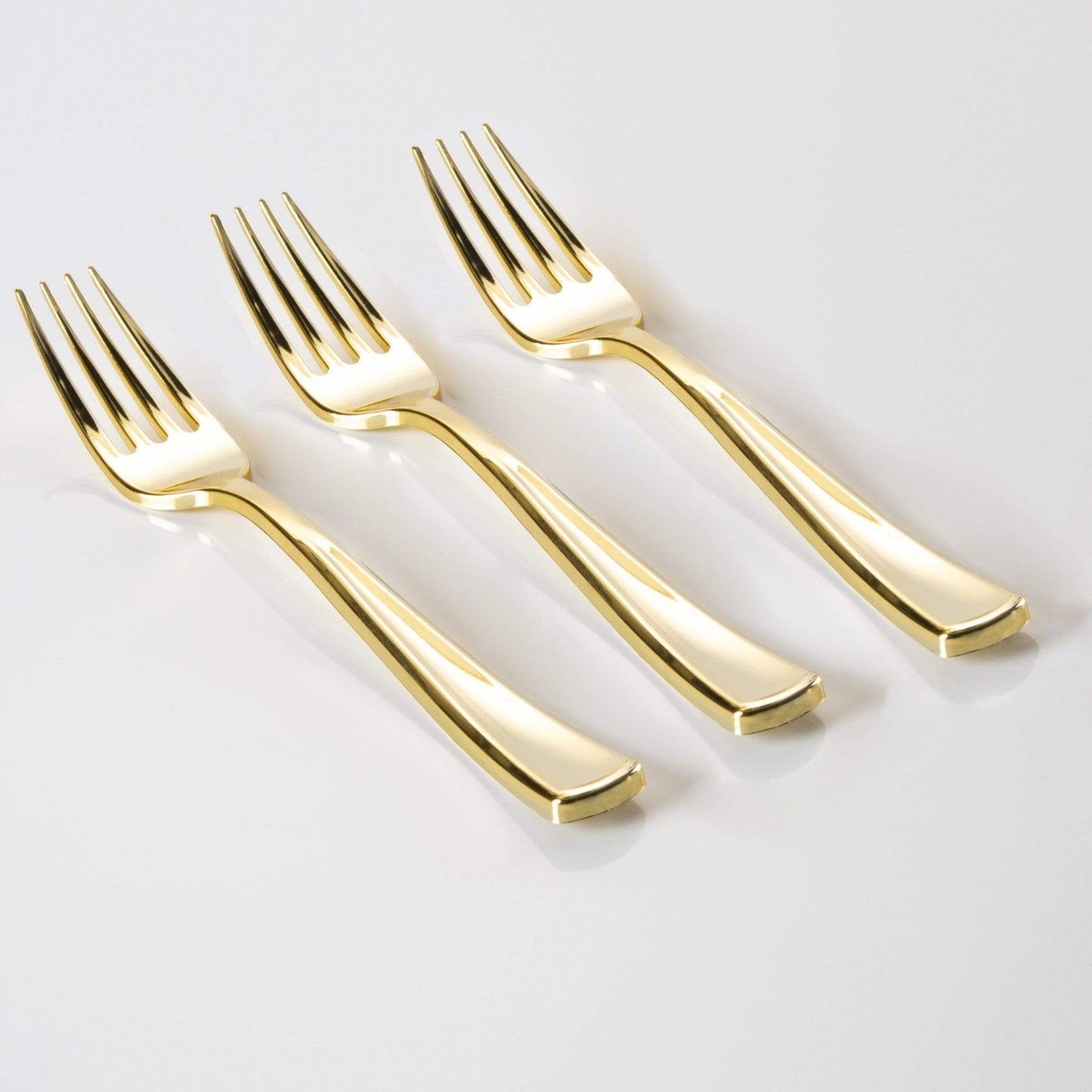 Classic Design Gold Plastic Forks | 20 Forks - SimplySoiree