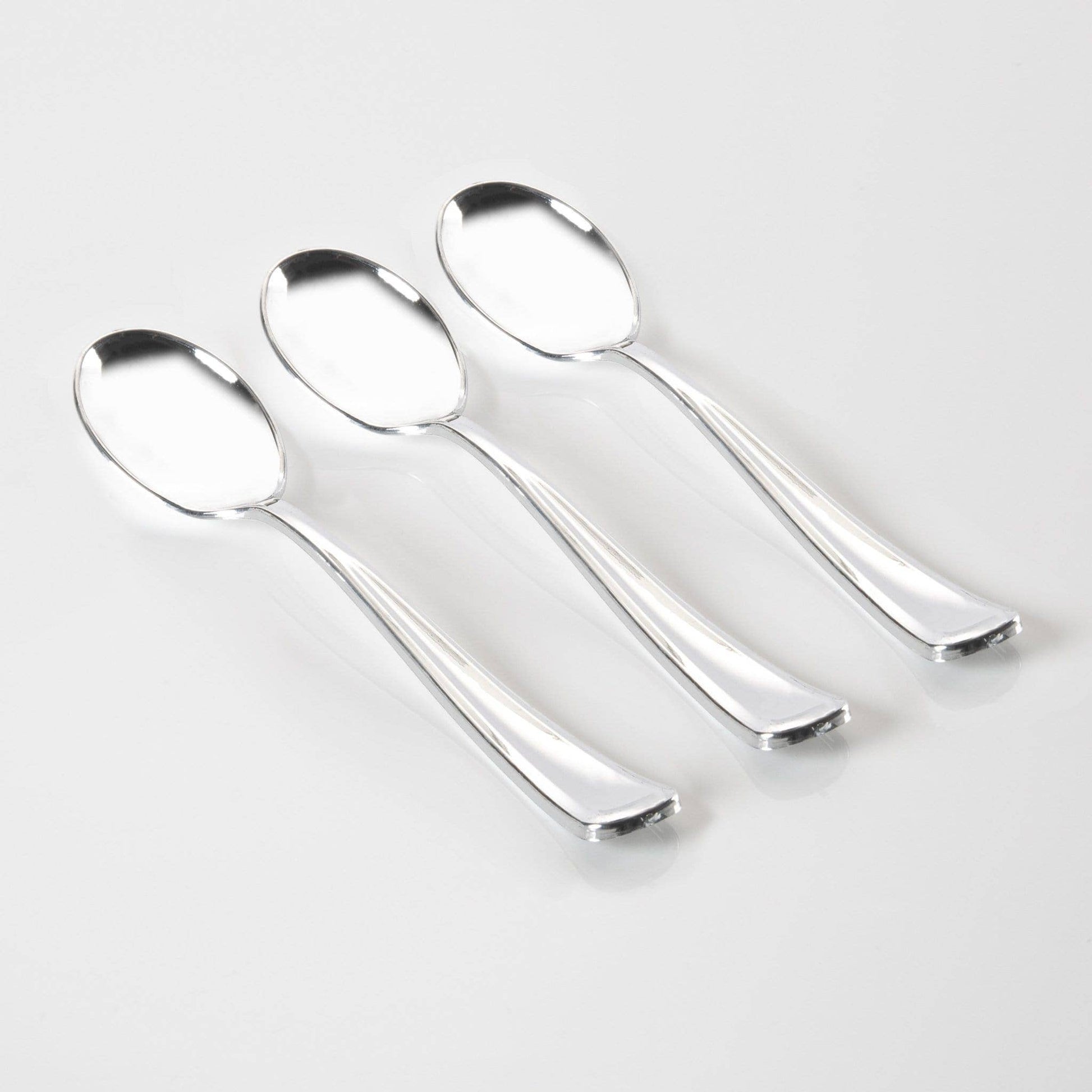 Classic Design Silver Plastic Spoons | 20 Spoons - SimplySoiree