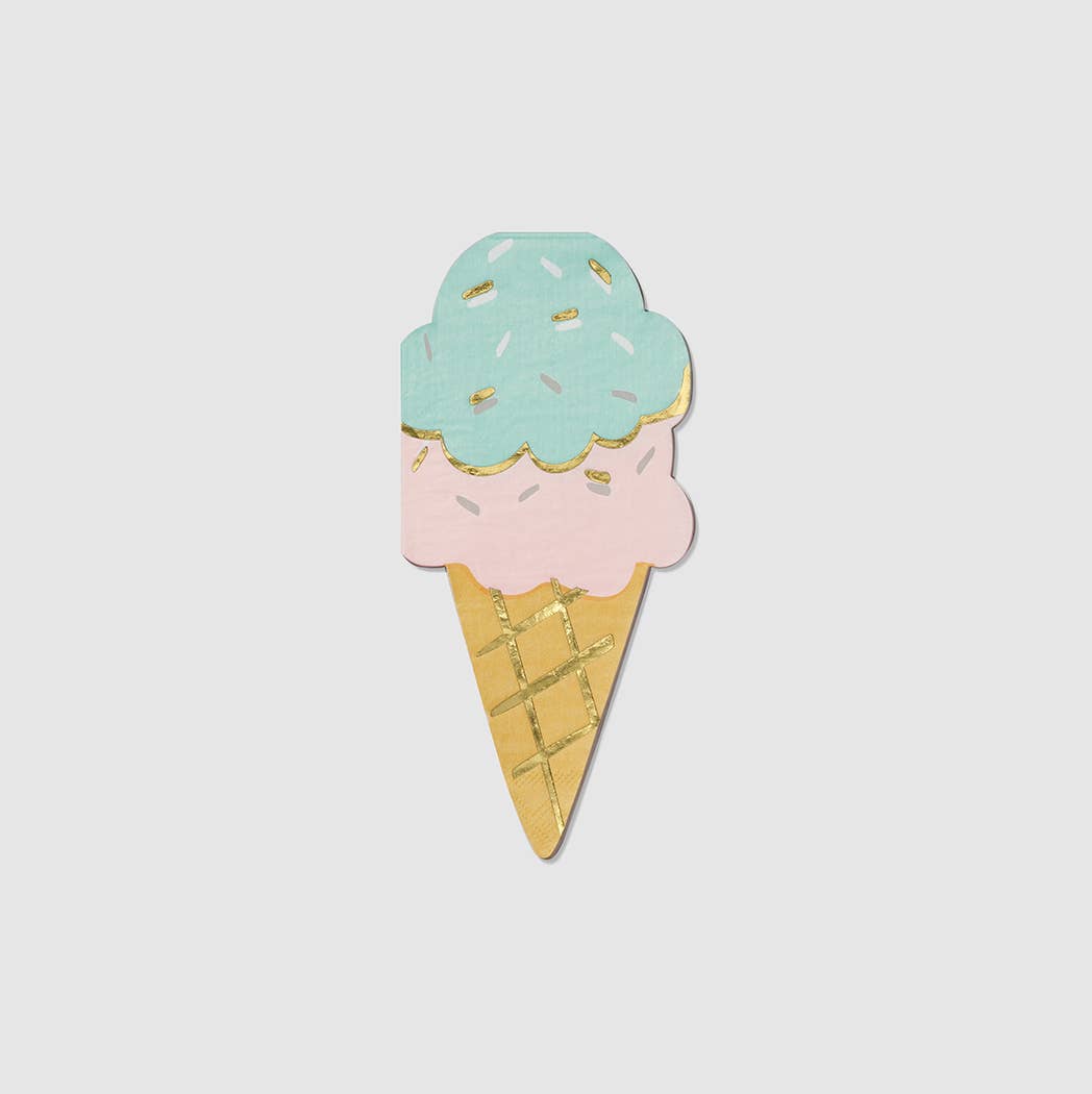 Ice Cream Cone Napkins (25 per Pack) - SimplySoiree