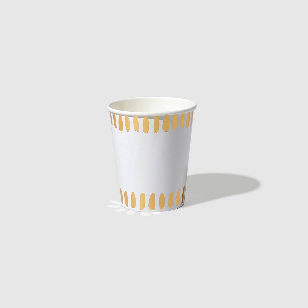 Gold Brushstroke Paper Party Paper Party Cups (10 per Pack) - SimplySoiree