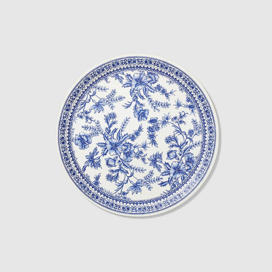 French Toile Large Paper Party Plates (10 per Pack) - SimplySoiree