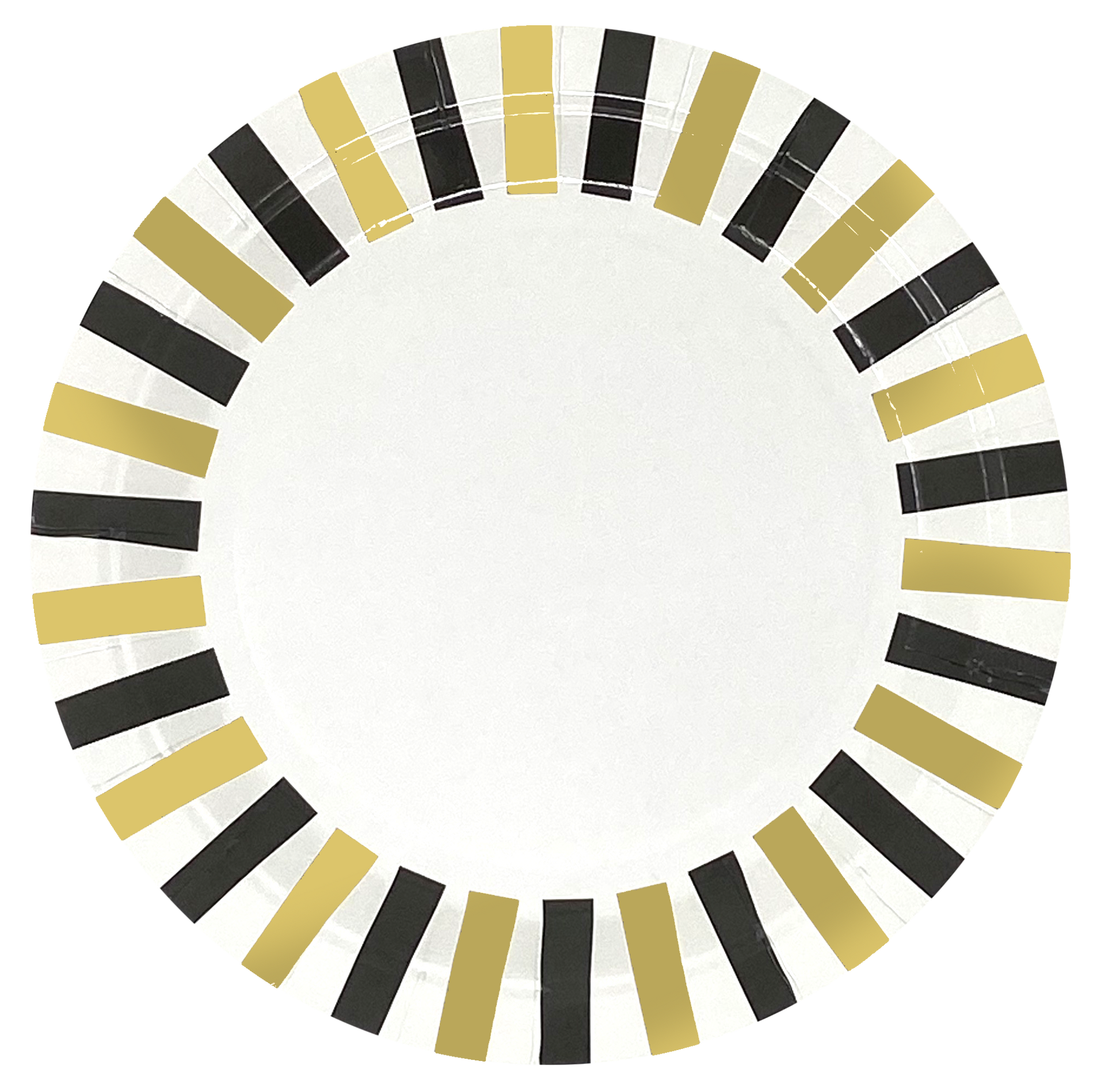 Paper Plate - Black & Gold Stripes - SimplySoiree