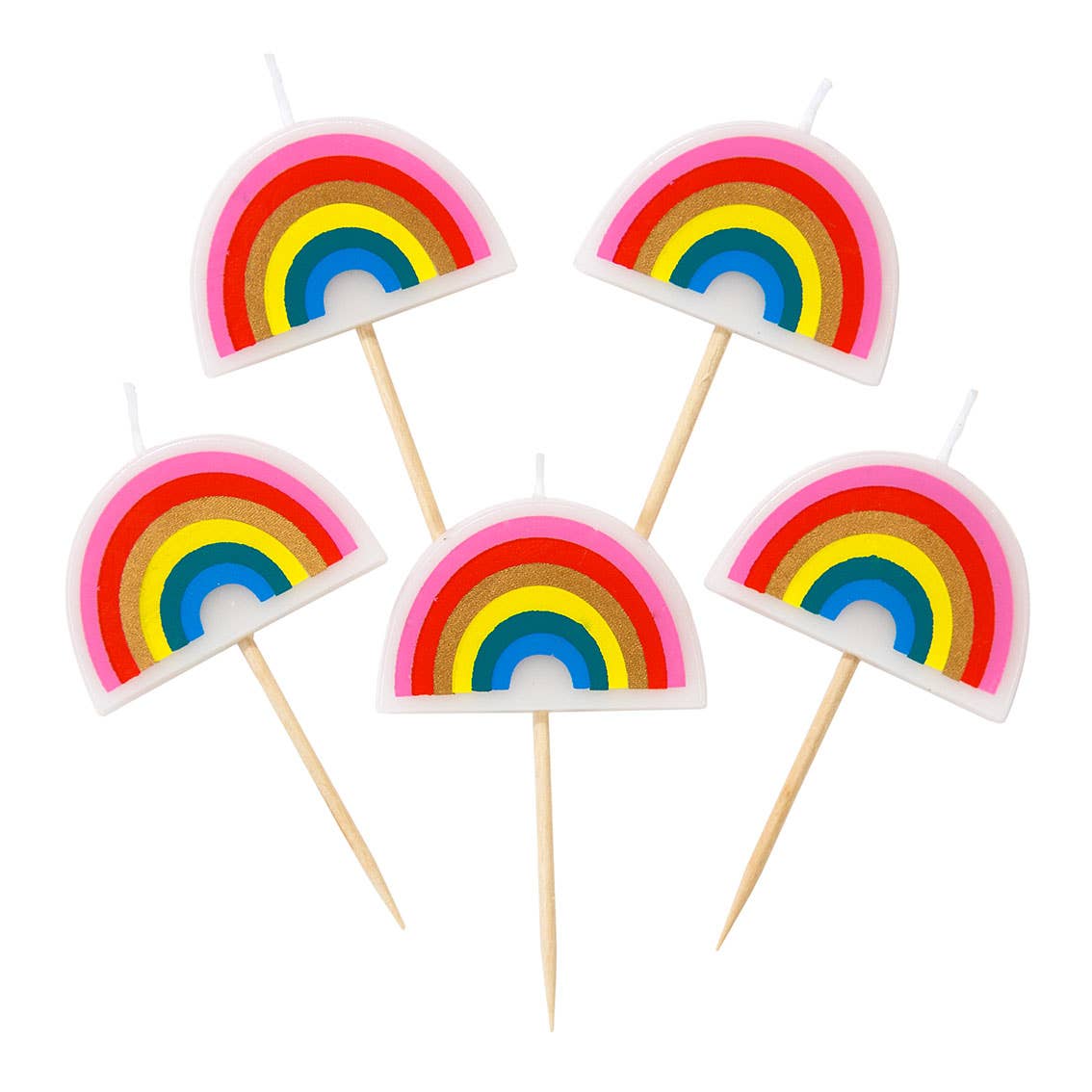 Rainbow Shaped Candles - 5 Pack - SimplySoiree