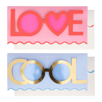 Meri Meri - Valentine Cards - Glasses