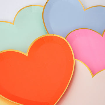 Meri Meri - Pastel Palette Hearts Plates - Small